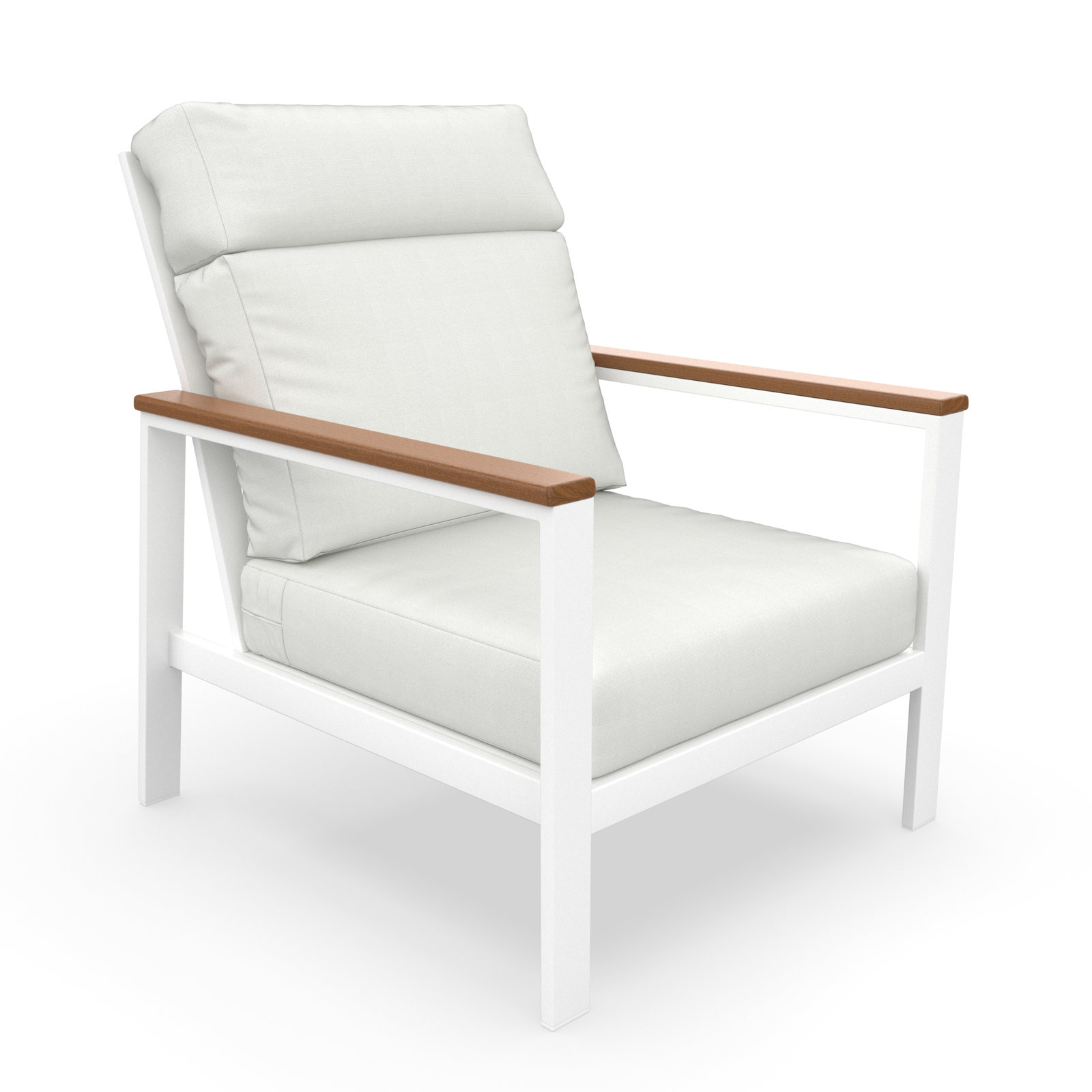 Townsend 4-Person Sunbrella® Patio Seating Group, Brown, Canvas White