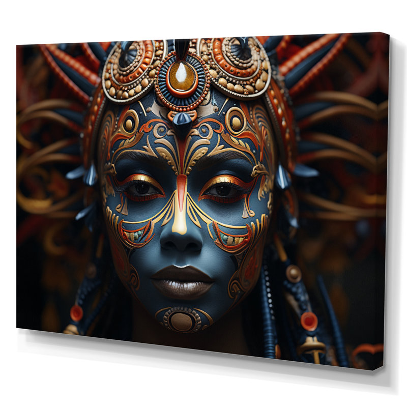 «Woman African Spirit Portrait I», reproduction sur toile, H 24 po x l 32 po x P 1 po, Toile tendue