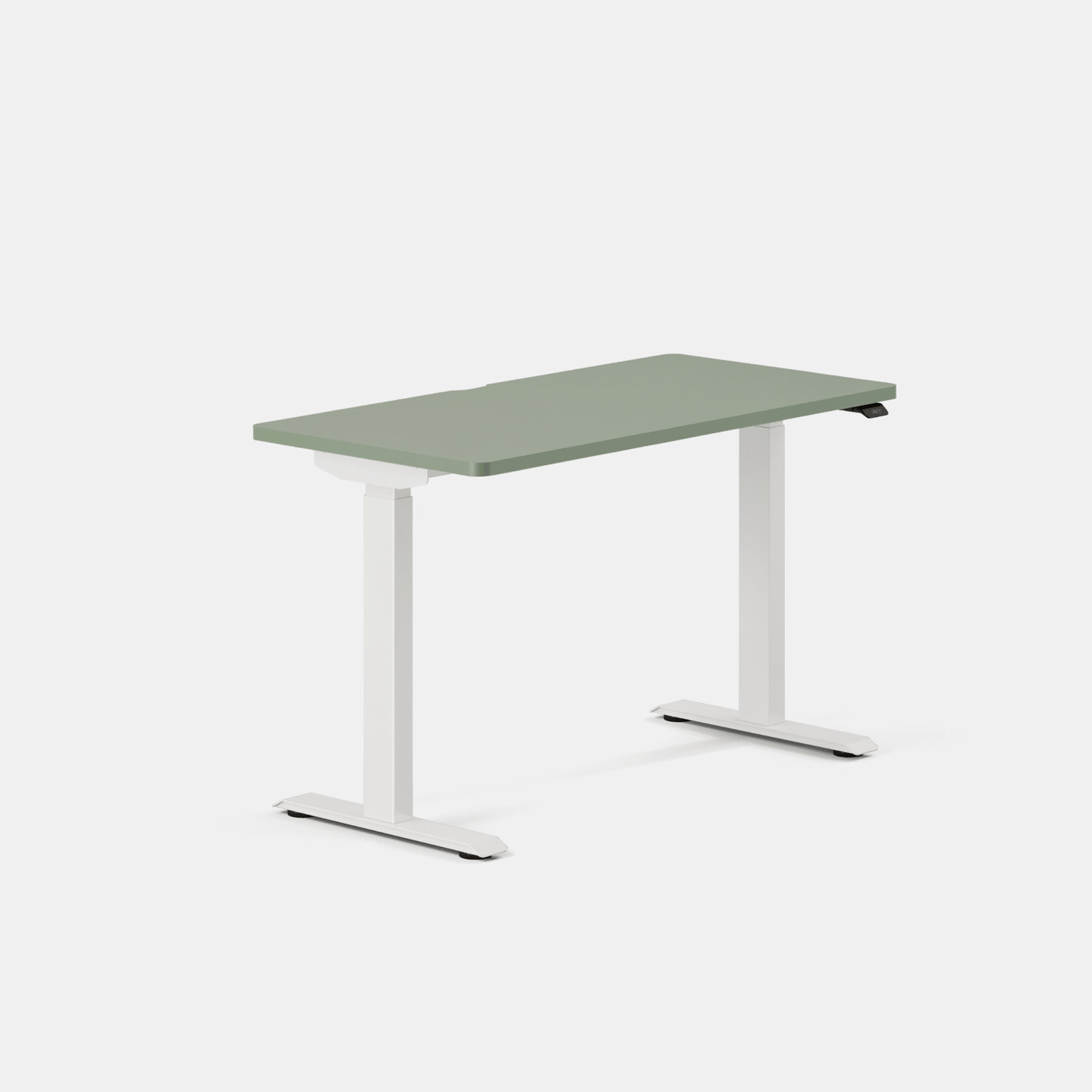 Duo 58" Standing Desk, Sage, 47.3" H x 48" W x 24" D, White