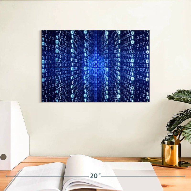 Keiri Blue Computer Matrix, 8" H x 12" W