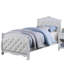 Lit double blanc en similicuir avec tête de lit et lit contreplaqué (lit)-1292912166-1292912167