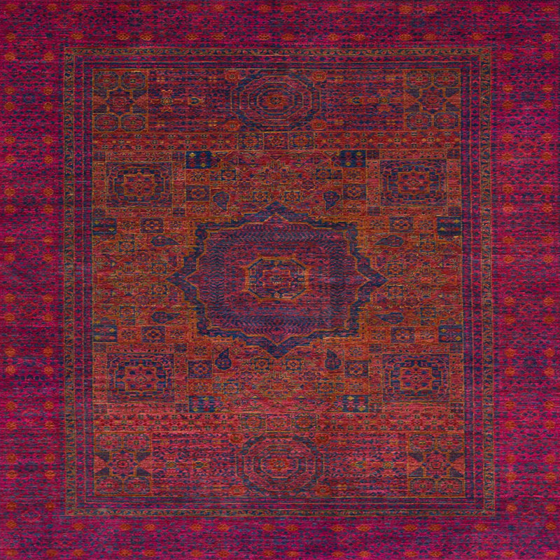 Abstract Indoor Rug, Square 7'