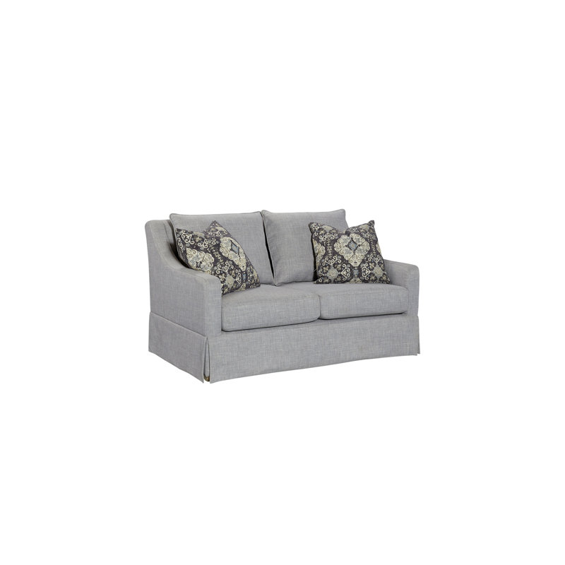 Latitude Run® Loveseat With Skirt And Reversable Cushions And 2 Pillows ...