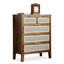 Armoire d'appoint en bois manufacturé brun massif