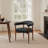 Upholstered Dining Chair Barrel Armchair With Wood Frame Side Chair-118606640