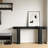 Matte Black Minimalist Console Table With Open Base For Entryway Decoration