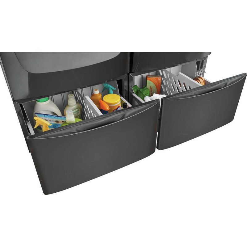Luxury-Glide® Pedestal With Spacious Storage Drawer, Titanium
