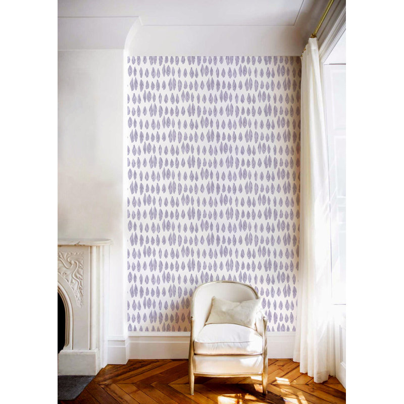 Lomé Cascade 10' L x 24" W Wallpaper Roll, Lavender