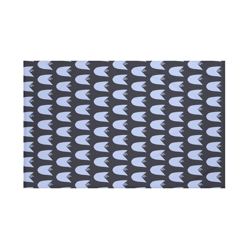 Jeté de tulipes, L 60 po x l 50 po, Bleu marine
