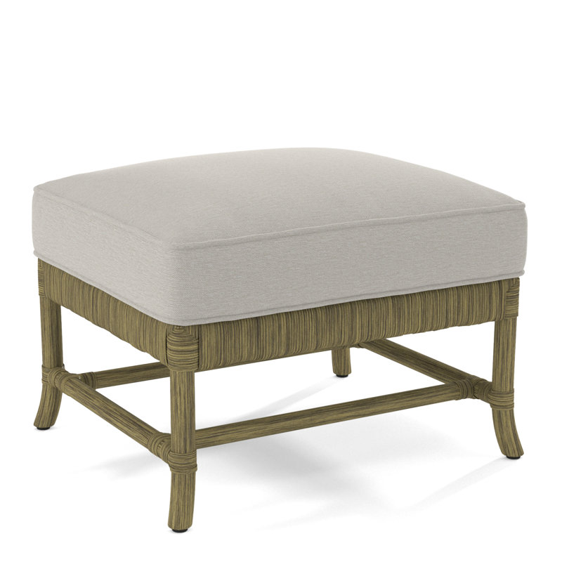 Lafayette Ottoman, Taupe Plaid; 0126-73, Mushroom
