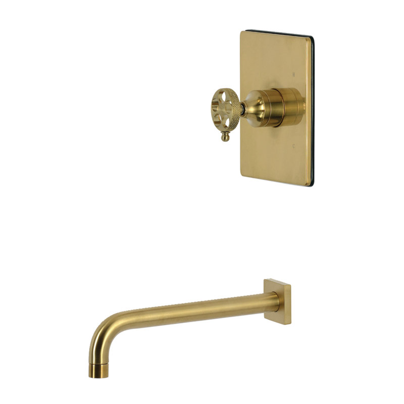 Kingston Brass Webb Single-Handle Pressure Balanced Tub Faucet, Brushed Brass