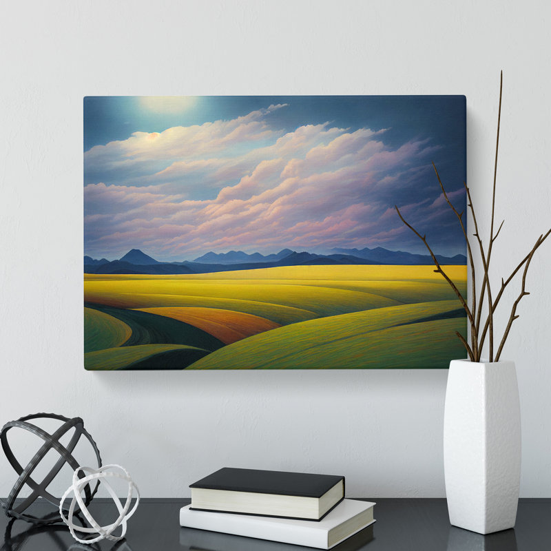 Spring Meadow Landscape View Vol.3 - Wrapped Canvas Print