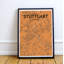 Stuttgart City Map - No Frame Print-1150189430