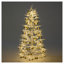 Sapin de Noël artificiel illuminé 6 pi, sapin de Noël articulé avec 600 lumières DEL blanc chaud et 150 boules décoratives, 253 pointes en PE arbre de Noël blanc pour la décoration intérieure