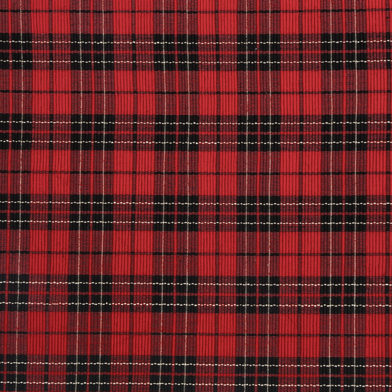 Serviette de cuisine tissée rouge et noire