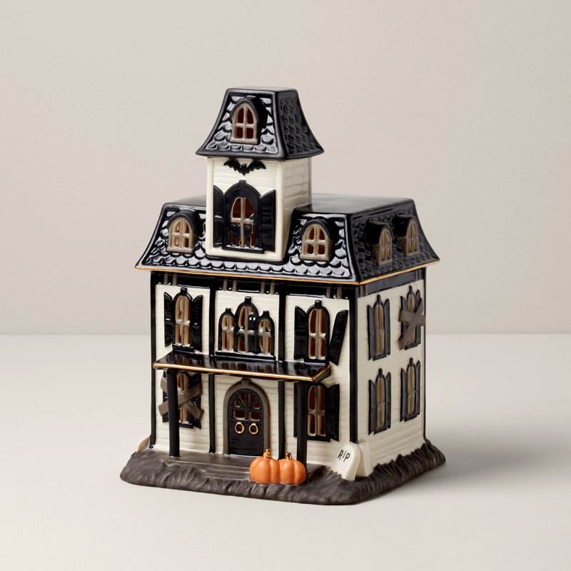  Vintage Halloween Light-Up House Figurine