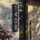 House Number Vertical , Modern Address Sign Plaque
