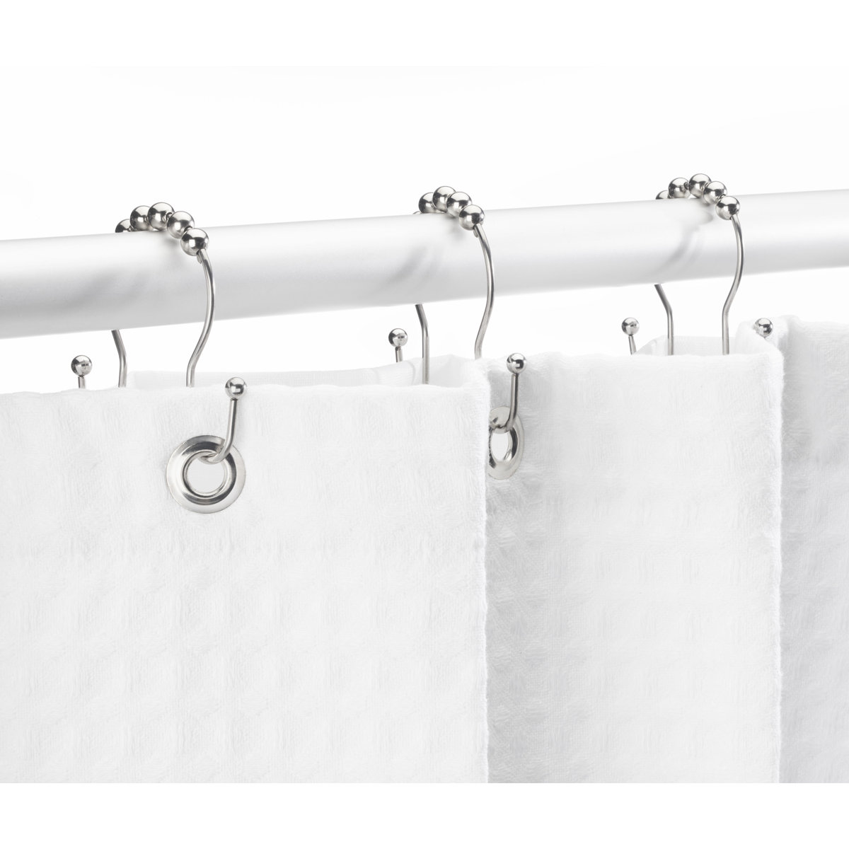 Whitmor Rust Proof Stainless Steel Double Side Shower Hooks, Set of 12 (Set of 121)