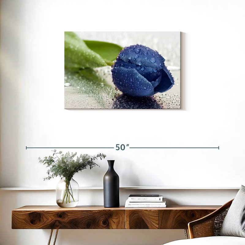 Tulipe bleu foncé Harnek, H 20 po x l 30 po