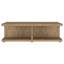 Table basse carrée Chet, base cubique ouverte, bois brun 54 po