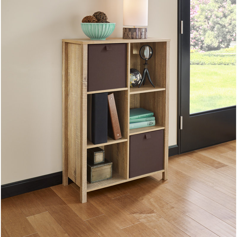 Premium Cubes 38.31" H x 25.81" W Standard Bookcase, Weathered Oak