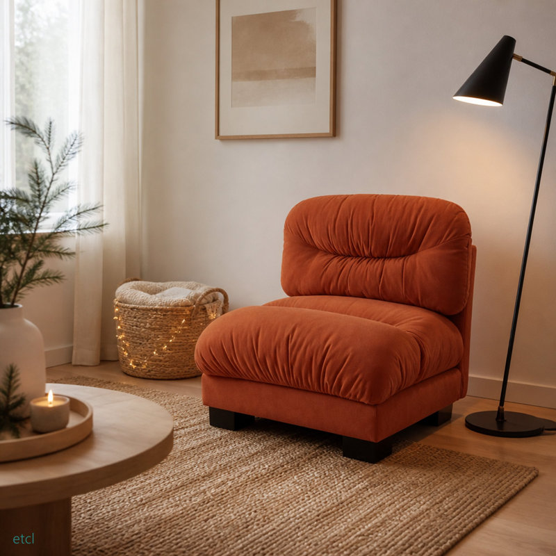 Upholstered 34.25 " Chenille Sofa