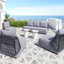 Chaise de patio avec coussins Lessing