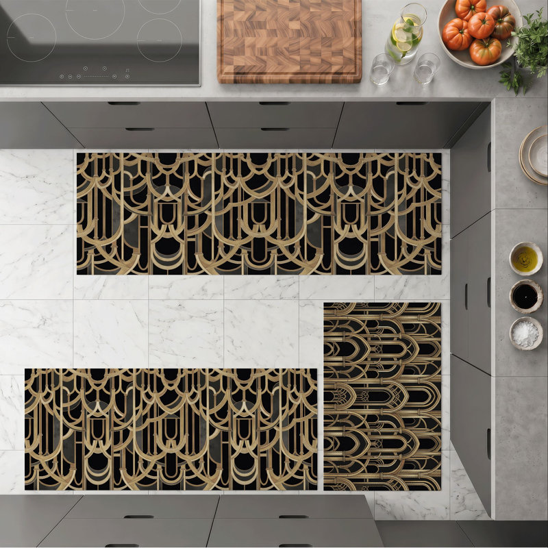 Geometric Art Non-Slip Washable Kitchen Mats