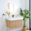 Siena 36" Wall-mounted Single Bathroom Vanity with White Artificial Drop-in Sink with Mirror