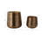 Planters Metal Aluminum Hand-Hammered Texture Indoor Outdoor Home Garden Use Set Of 2 - 16", 12" Bronze, Copper, Metallic