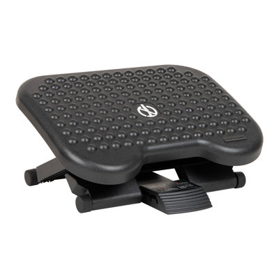 Mind Reader Foot Rest, Under Desk at Work, Ergonomic, Height Adjustable, Office, Plastic, 18"L x 13.5"W x 6.5"H