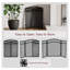 Milton 3 Panel Steel Fireplace Screen