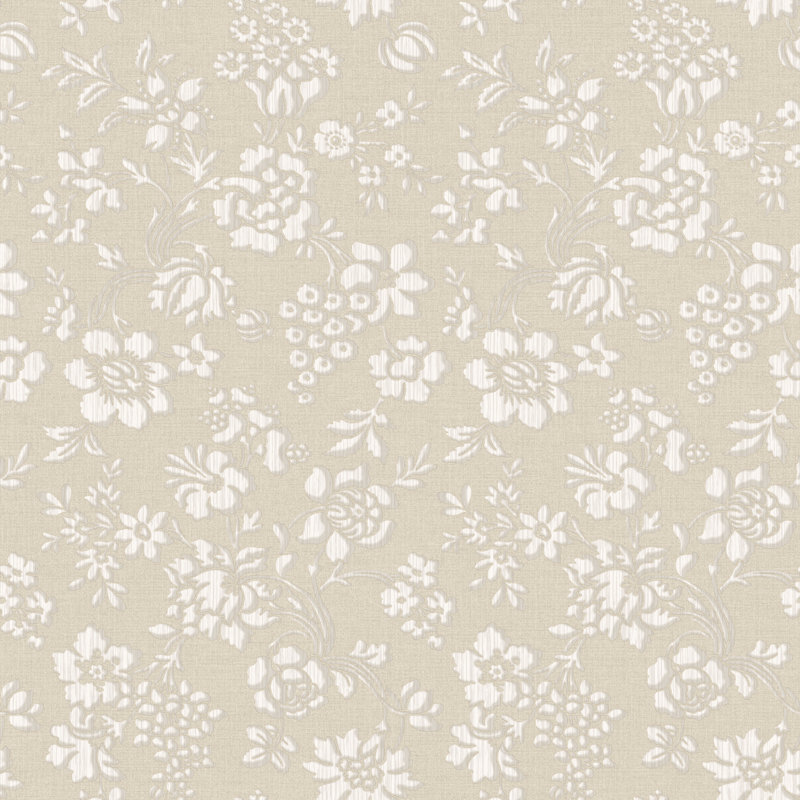 Papier peint embossé floral 27 pi x 27 po stria Brilliance, Mauve