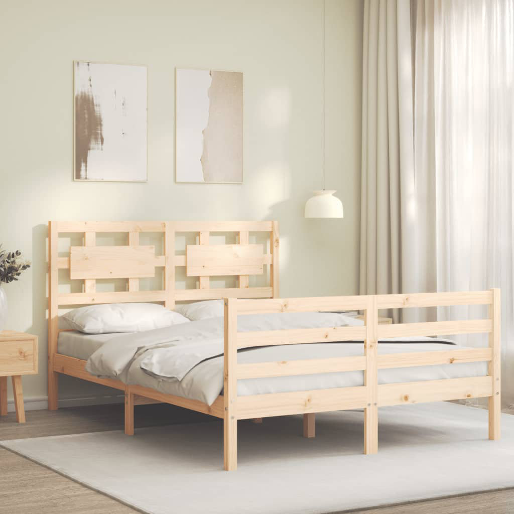 Appiah European Double (140 X 200cm) Solid Wood Bed