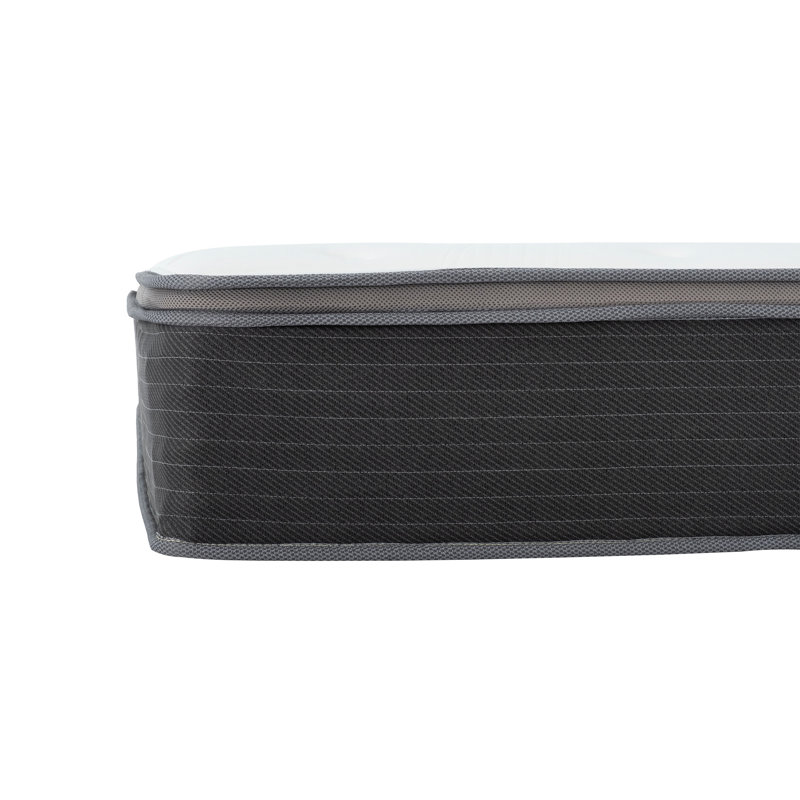 12 po Matelas très grand - Ressorts ensachés et mousse viscoélastique gélifiée, réduction du transfert de mouvement, sommeil confortable, blanc, États-Unis, boîte roulée, barrière en rayonne, installation facile, expérience de sommeil réparateur,