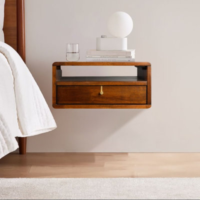 Lundeen 48cm W Solid Wood Bedside Table