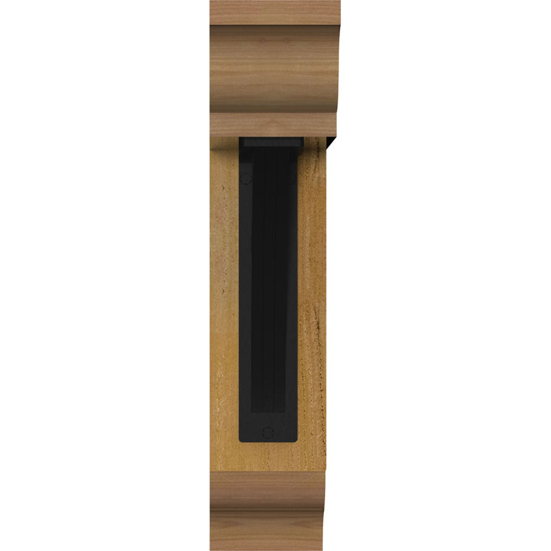 Triple support de fer Galveston, H 18 po x P 15 1/2 po, Cèdre rouge de l'Ouest l 4 po x T 4 po (sciage br
