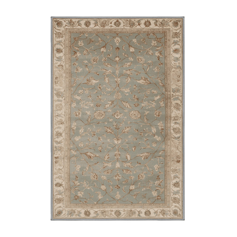 Machine Washable Tabriz Gray Area Rug, Runner 2' x 5'