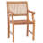 4 - Person Teak Wood Patio Dining Set with Rectangular Table , Cushions Included