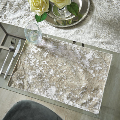 Crushed Velvet Placemat 2 Pack of Placemats
