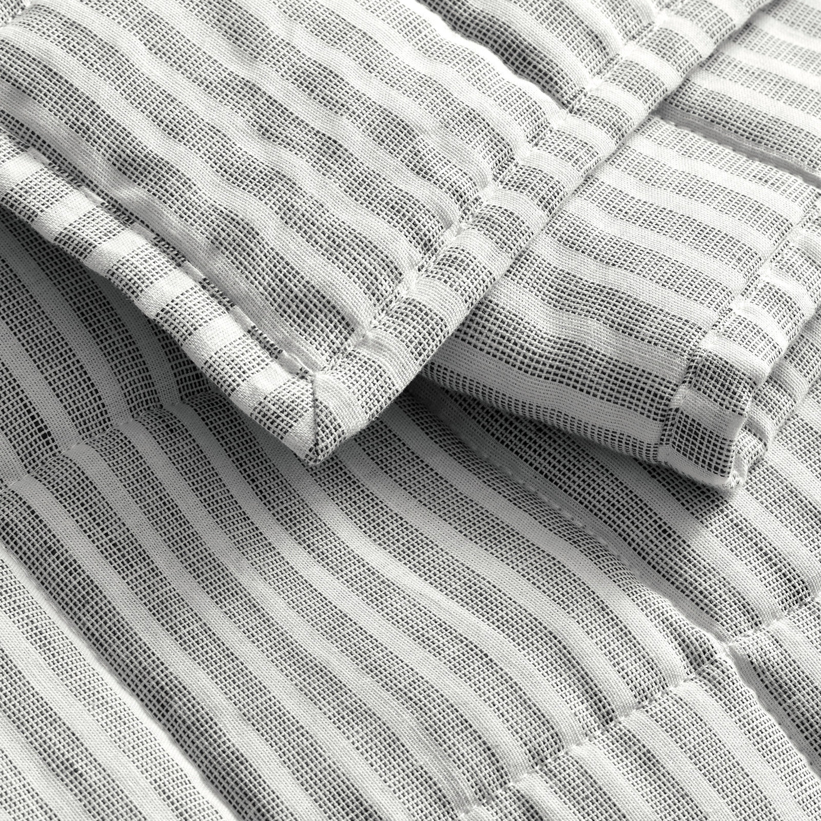 Canfield Cotton Blend Quilt Set, Navy, King Quilt + 2 King Shams