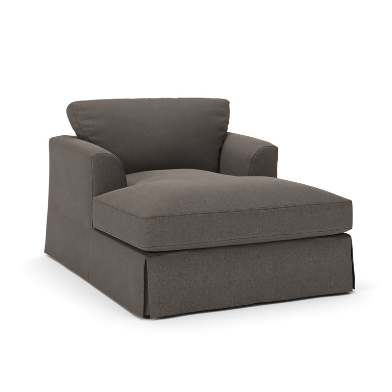 Méridienne Lucia, Tissage natté gris anthracite Drusky Sustain®
