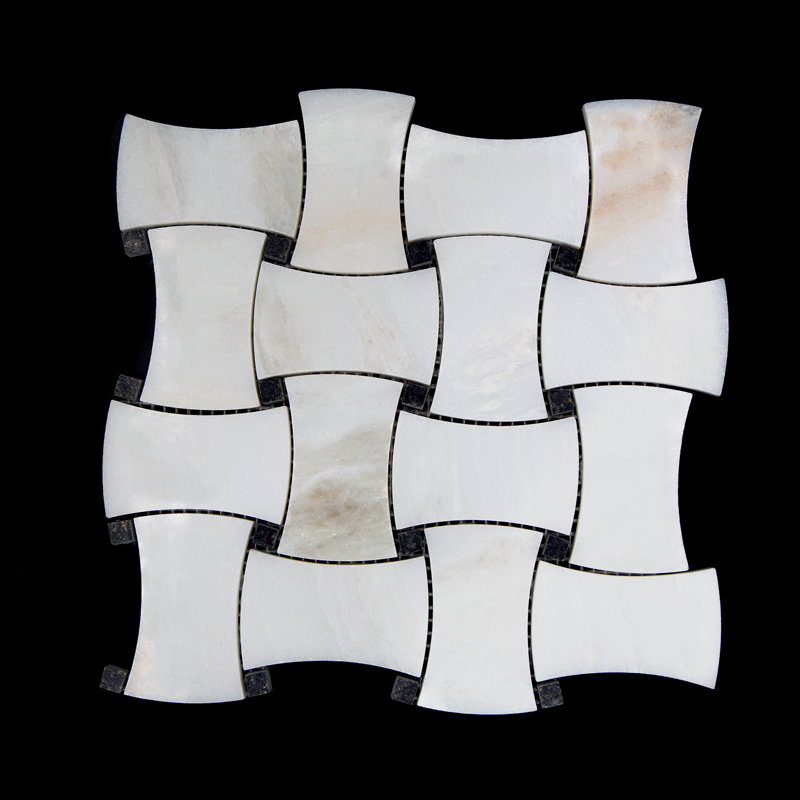 Polished Basketweave Natural Mosaic Tile