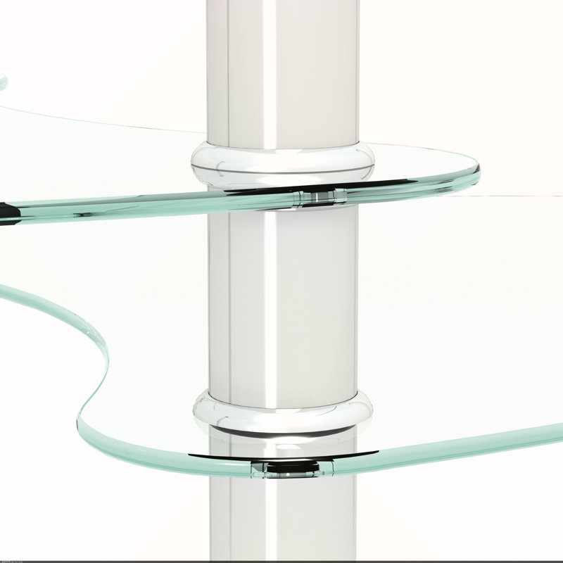 Table basse ovale en verre transparent