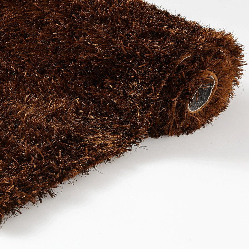 Mondello Solid Colour Hand Woven Shag Area Rug, Rectangle 90 x 160cm