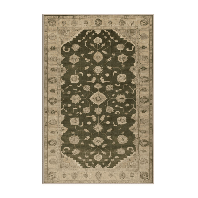 Tapis brun lavable à la machine, Tapis de couloir 2 pi x 4 pi