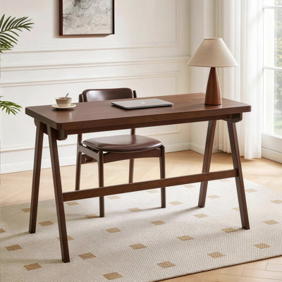 Bureau d'ordinateur 100% bois d'hévéa massif