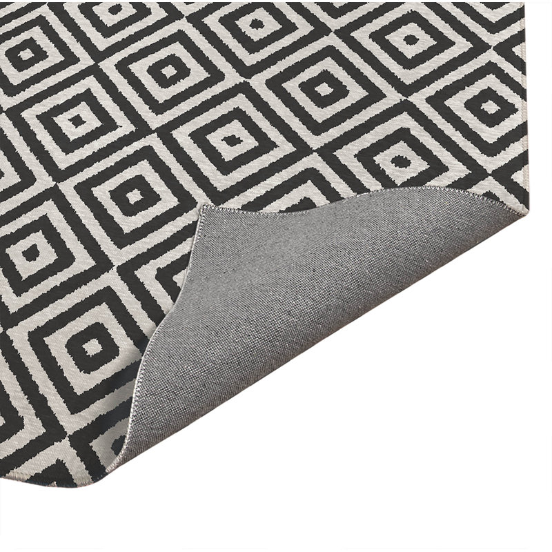 Tapis d'extérieur antidérapant Ikat Eye, Rectangle 5 pi x 7 pi