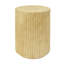 Table d'appoint cylindrique MGO, texture semblable au bois, couleur brun antique