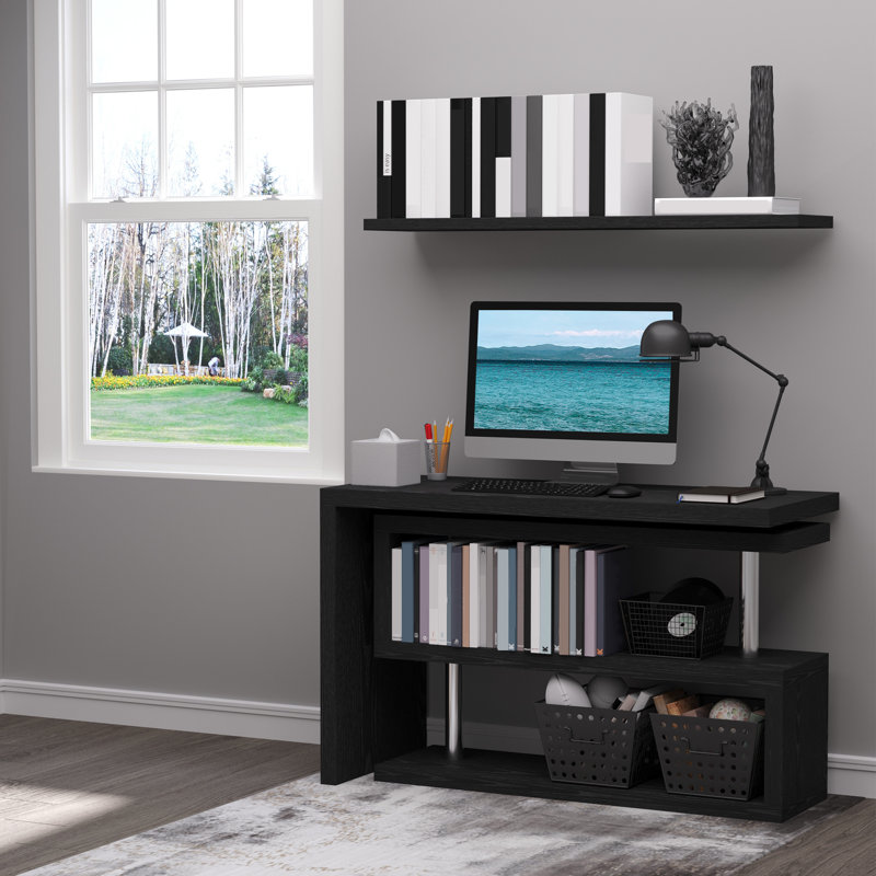 Conestoga L-Shaped Computer Desk, Black